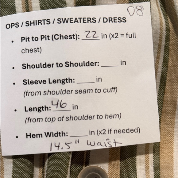 NAIF Striped Midi Dress with Button Detail, Women’s Large - Picture 9 of 9